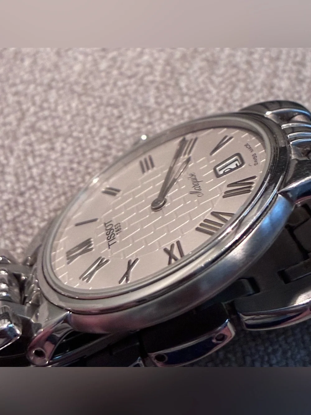 Tissot Marquise L260 Swiss Quartz Watch - Silver Stainless Steel, White Dial